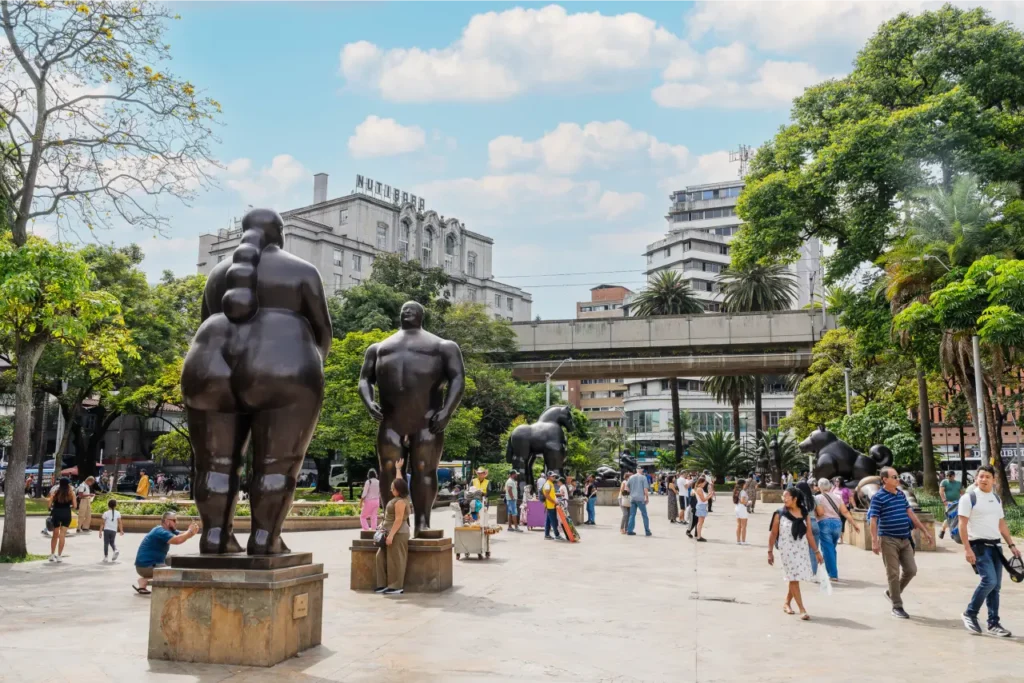 Plaza Botero en el centro de Medellín, Antioquia